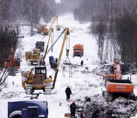 Горячая пора при ремонте магистрального газопровода