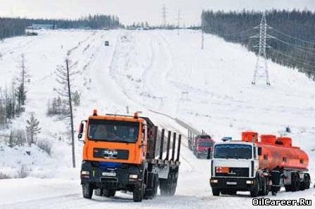 Продолжается зимний завоз грузов на Верхнечонское месторождение